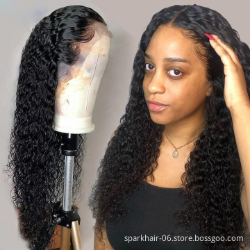 Brazilian Water Loose Body Wave Pre Plucked 13*4 360 Lace Frontal Wigs For Women Cuticle Aligned Curly Human Hair Lace Front Wig